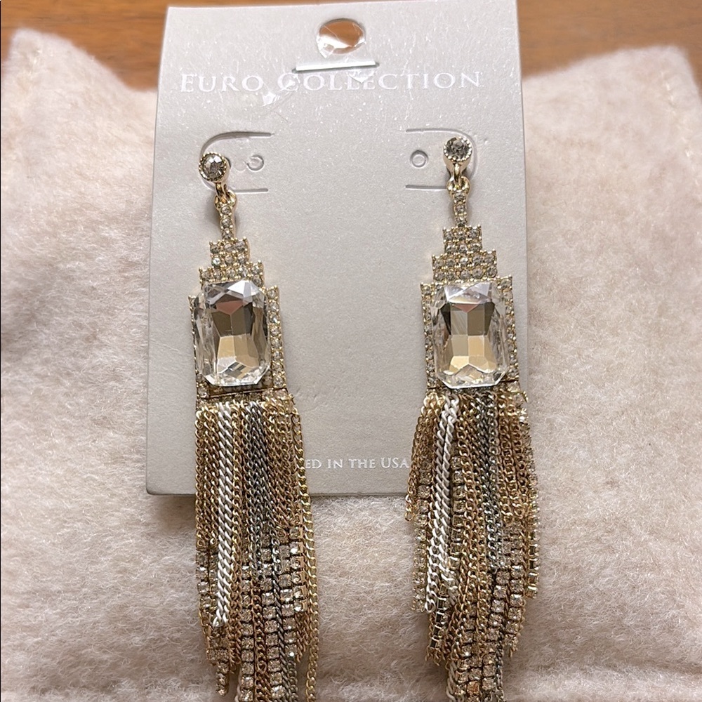 Gold and Silver Dangle Earrings